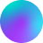 Orb — a gradient sphere provided by the branding team as a temporary visual identity for Alpha and Beta releases